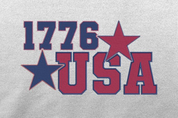 American 1776 USA Embroidery Design: A Bold Patriotic Addition