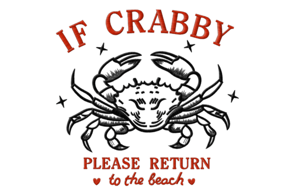 Beach Crab Embroidery Design Review for Boutique Sweatshirts