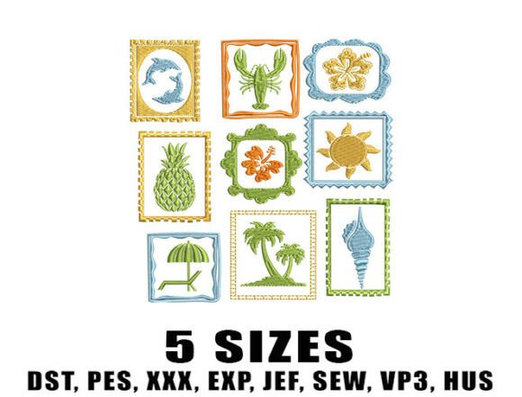 Beach Icons Embroidery Designs Review: A Summer Favorite for Personalized Gifts