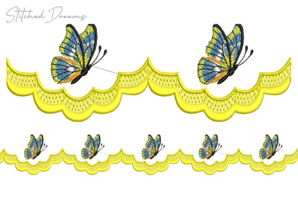 Butterfly Motif Embroidery Border Review for Personalized Gifts