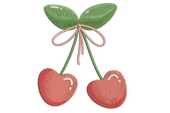 Cherry Pair Embroidery: A Sweet Seasonal Addition
