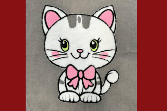 Cute Cat Applique for Machine Embroidery: A Designer’s Take