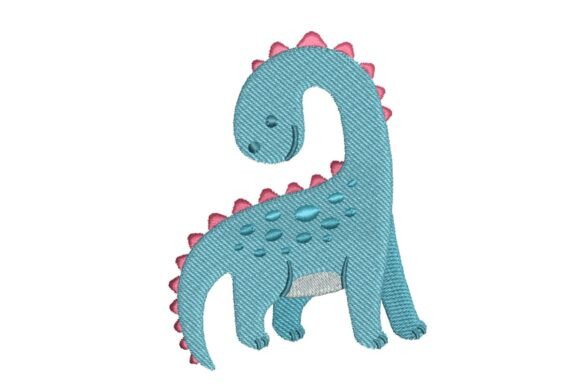 Cute Dinosaur Embroidery for Seasonal Projects