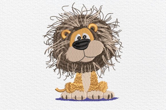 Cute Fuzzy Lion Embroidery Design Review for Apparel Projects