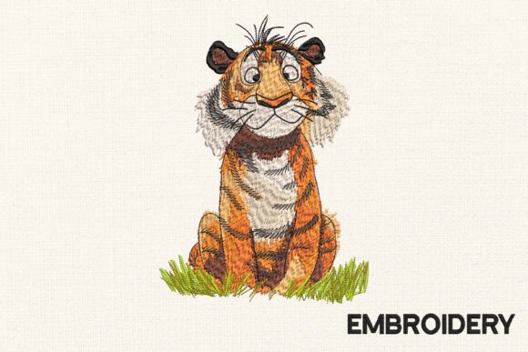 Funny Tiger Embroidery Design Review for Small Business Merch