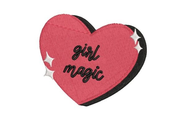 Girl Magic Heart Patch Embroidery Design Review for Etsy Sellers
