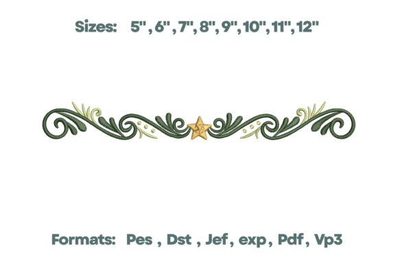 Greenery Star Scroll Border Embroidery Design Review