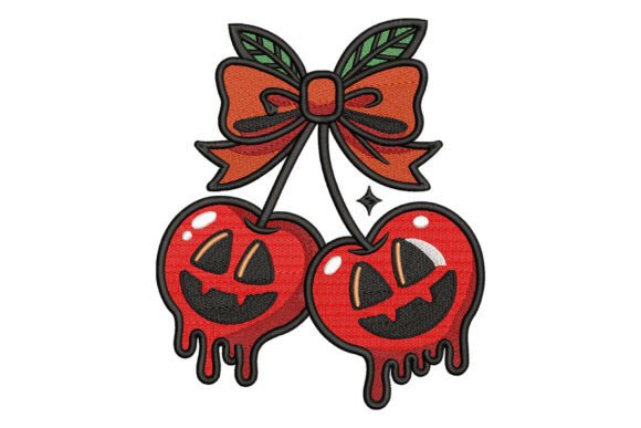 Halloween Cherry Bow Embroidery Review: A Spooky and Sweet Design for Personalized Gifts