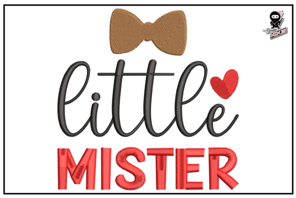 Little Mister, Baby Boy Embroidery: A Sweet Design for Craft Fair Success