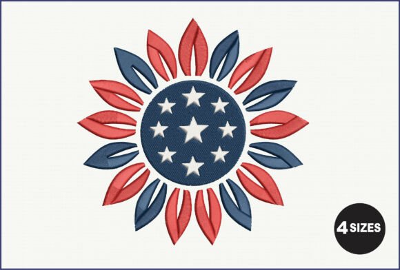 Patriotic Embroidery Review: A Bold Sunflower for Celebratory Projects