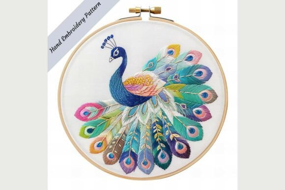 Peacock Hand Embroidery Pattern, Colorin Review