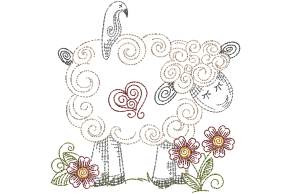 Primitive Sheep and Crow Embroidery File Review for Real Projects
