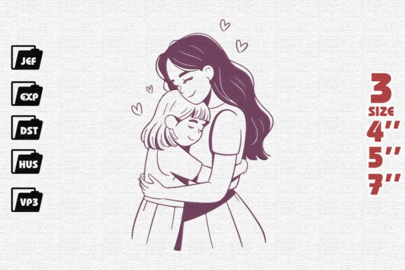 Review of Mother and Daughter Hug Embroidery for Business Use