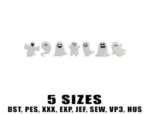 Spooky Ghost Embroidery Designs: A Playful Halloween Addition