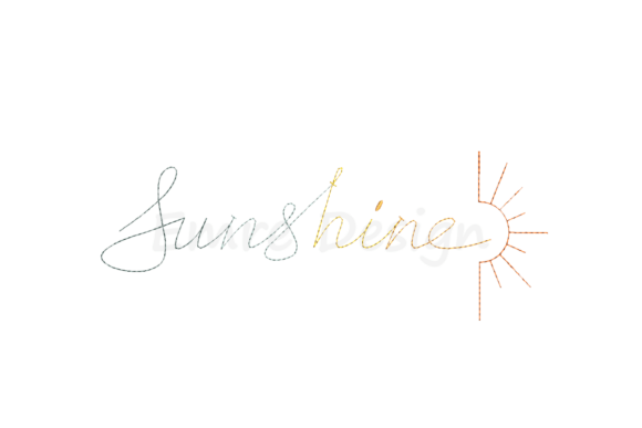 Sunshine Line Art Embroidery Design Review for Personalized Gifts