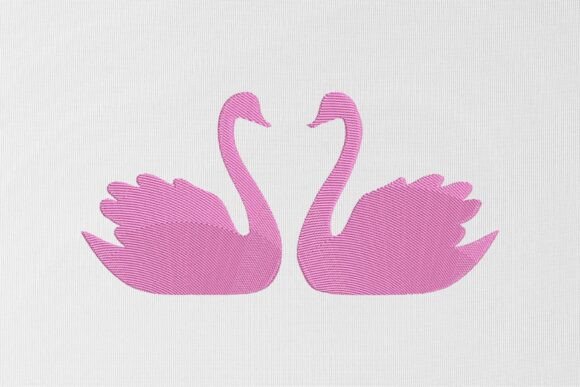 Swans Love Embroidery Design Review for Business Use