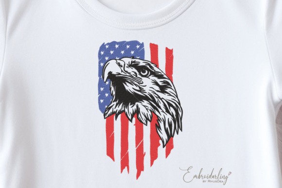 USA Flag with Eagle Embroidery Design Review for Apparel Projects